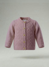The Aspen Cashmere Baby Cardigan | Rose