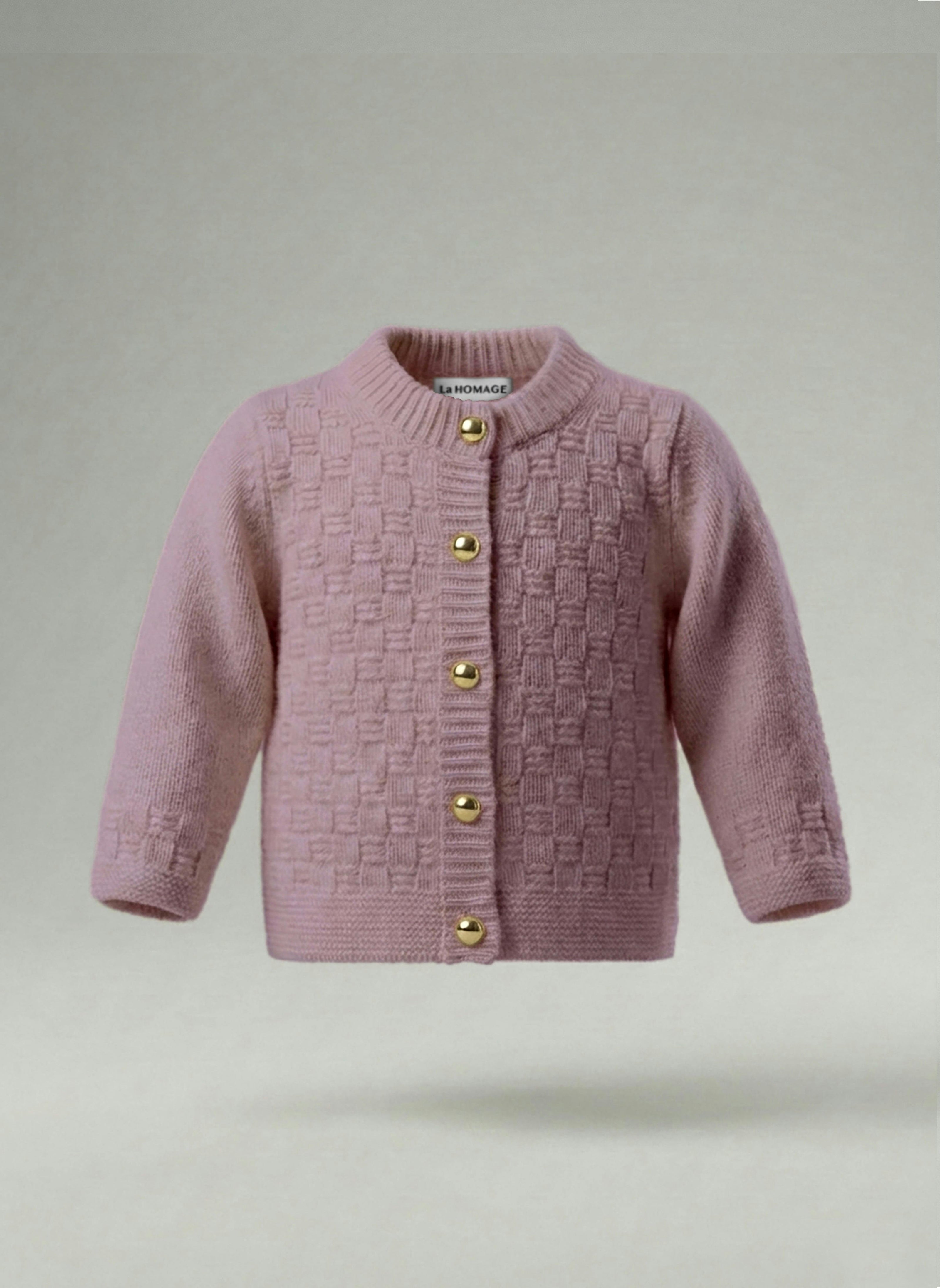 The Aspen Cashmere Baby Cardigan | Rose