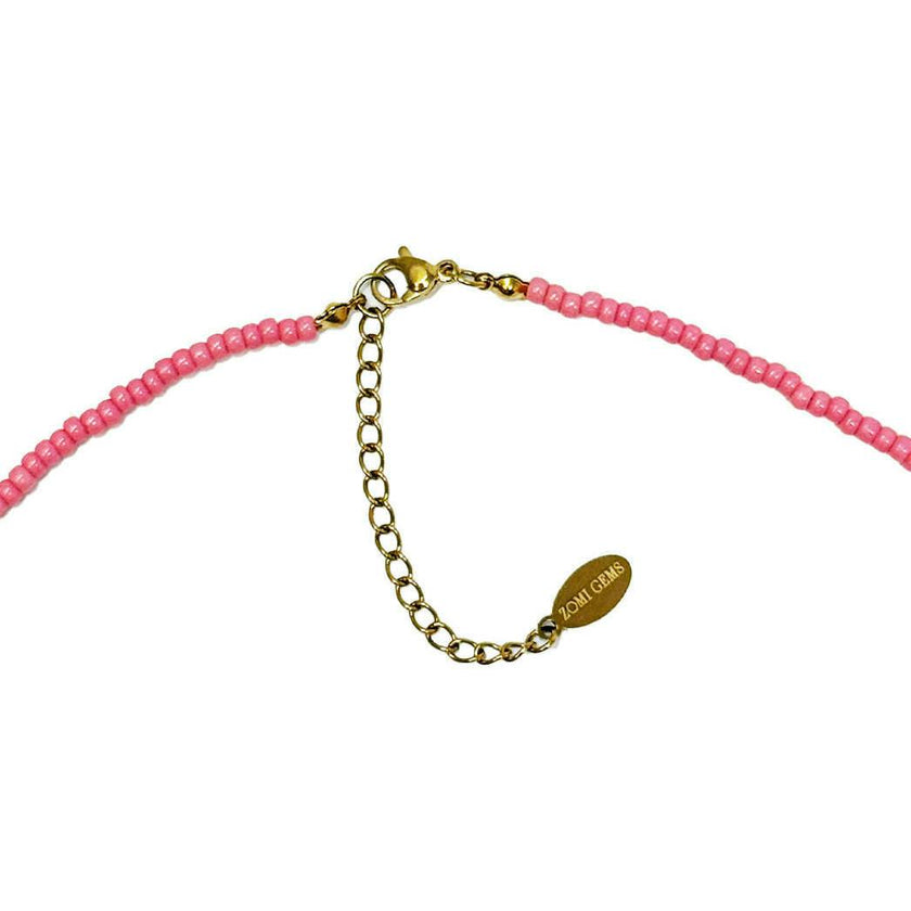"Dance" Pink Bead Necklace