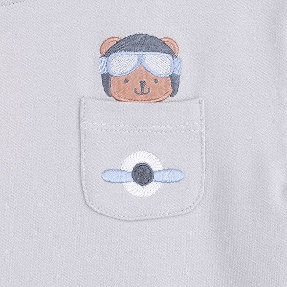 Vintage Airplane Pilots - Drop Sleeve Sweatshirt