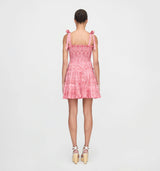 The Ribbon Charlotte Nap Dress - Pink Palm Ikat