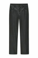 Joie Black Vegan Leather Straight Leg Pants