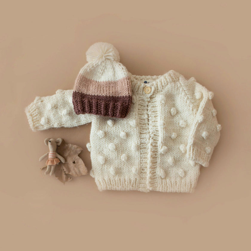 Popcorn Cardigan, Cream