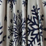 Cotton Sustainable Knit Throw | Nordic Snowflakes