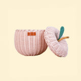 Apple Rattan Storage Basket Pink - Small