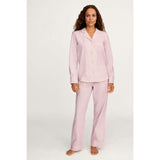 Women's Twill Pajama Set in Peony Plaid