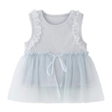 Blue Lace Tulle Dress