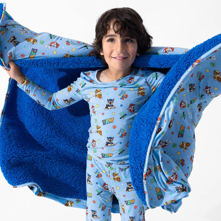 PAW Patrol: Varsity Blue Bamboo Sherpa Blanket