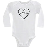 Little Sis Baby Bodysuit, White