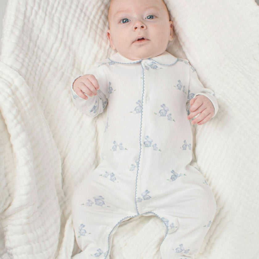 Baby Bunny Onesie in Pale Blue