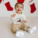 Farm Fresh Christmas Tree Patch Long Sleeve Romper