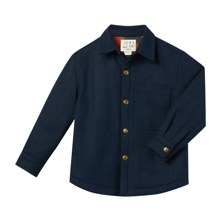 HIKER navy tweed padded jacket
