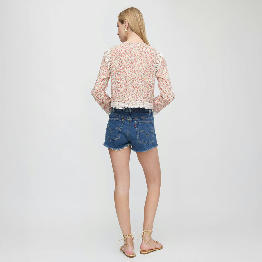 The Tory Top - Ivory Geo Ditsy
