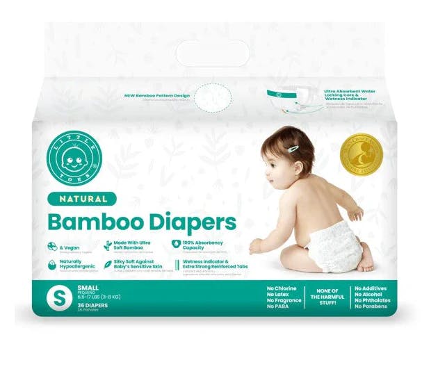 Bamboo Diapers (36 Count), Color-Clear