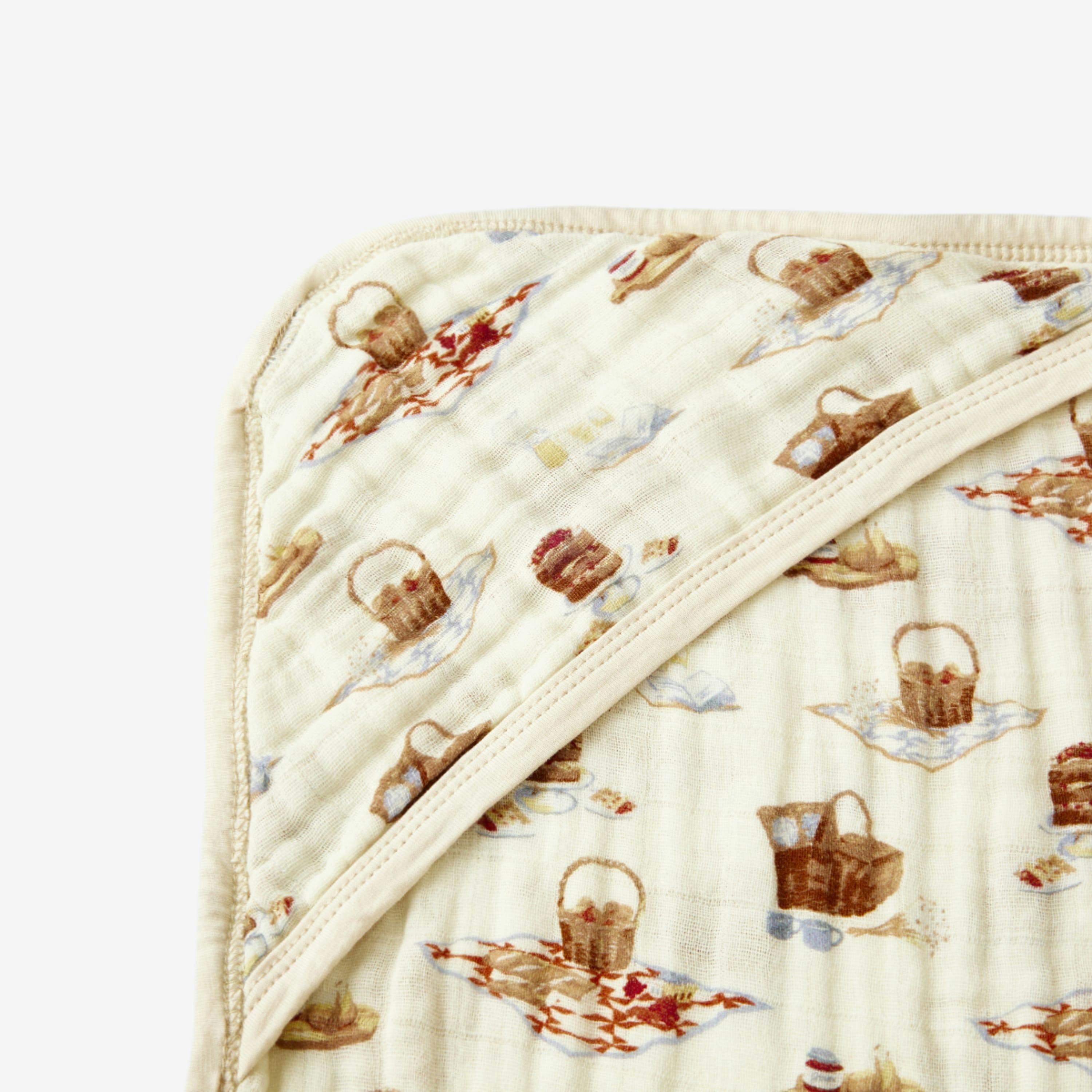 Picnic Organic Hooded Swaddle Blanket