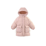 Pink Heart-Quilted Puffer Jacket