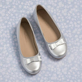 Camille Ballet Flat | Silver Leather