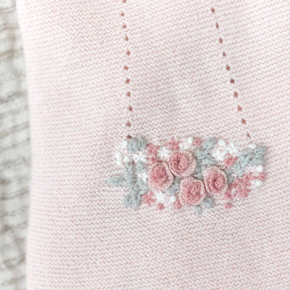 TARTINE ET CHOCOLAT Ruffle-Collar Embroidered Baby Set