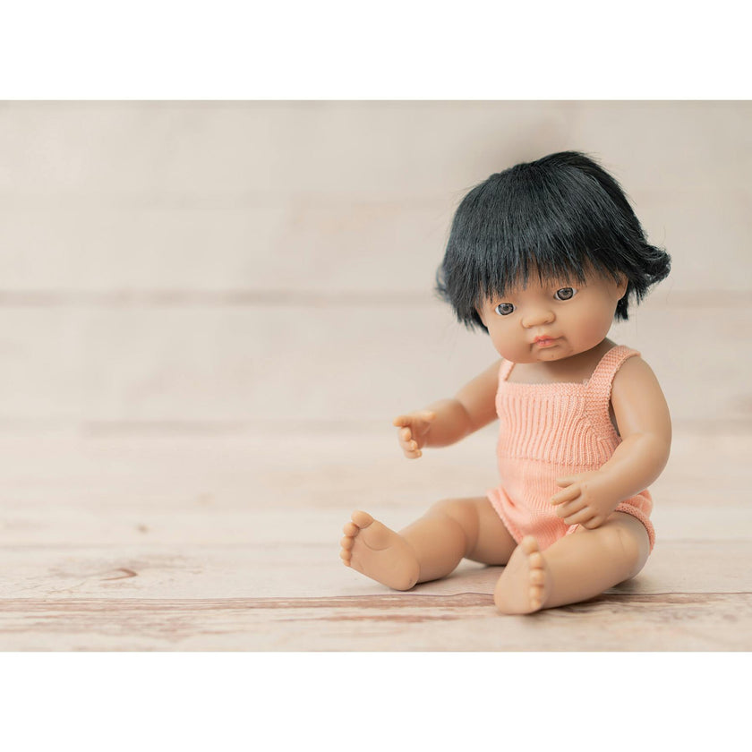 Colourful Edition Collection - Baby Doll Hispanic Girl 15” (salmon rompers)