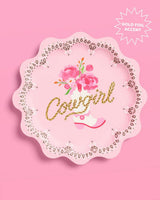 Cowgirl Plates - 24 foil paper plates