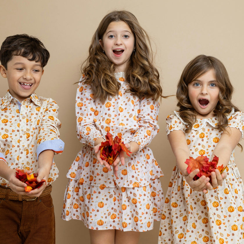 Fall Medley Peter Pan Collar Dress