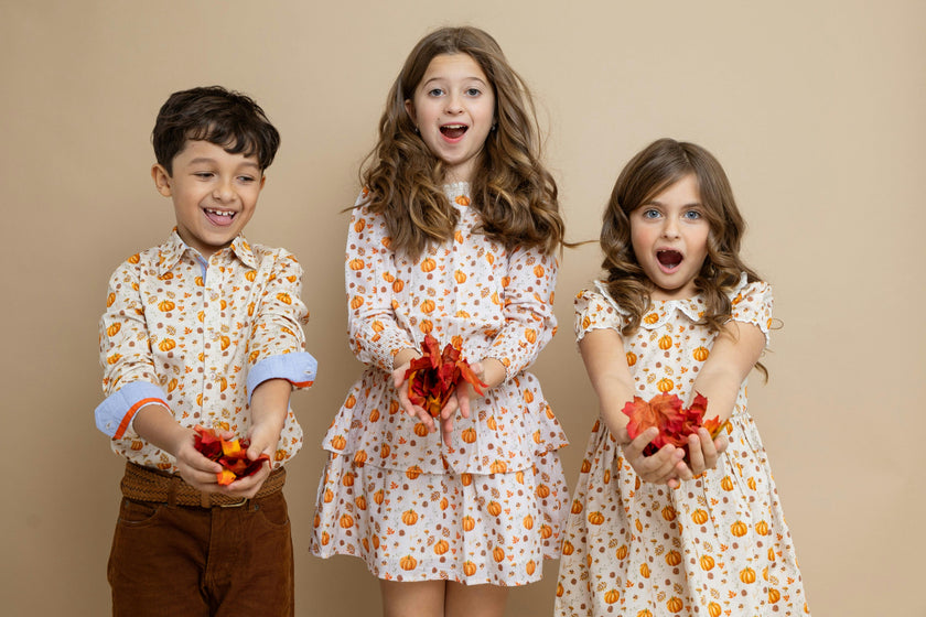 Fall Medley Peter Pan Collar Dress
