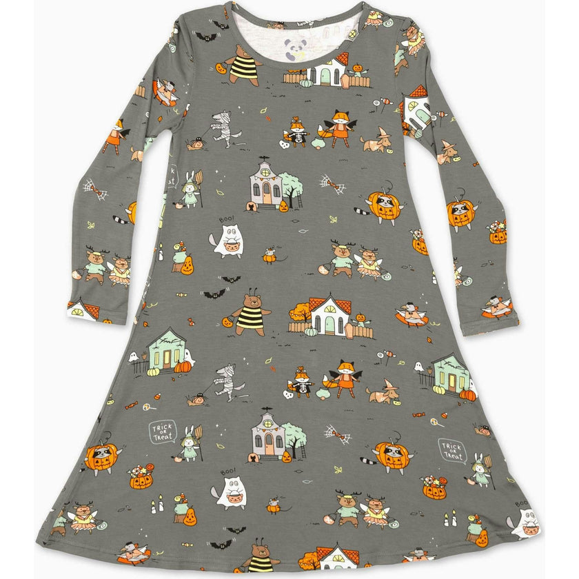 Trick or Treaters Bamboo Girls' Long Sleeve Dress