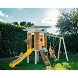 Forest - Modern Backyard Outdoor Swing Set 2 Swings And Trapeze Bar