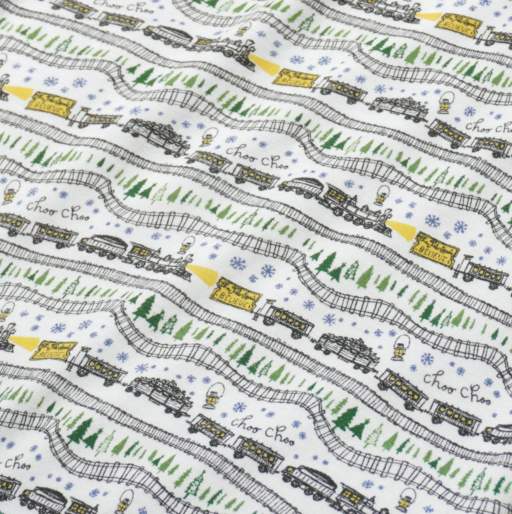 Christmas Trains Two Piece Kids Pajamas
