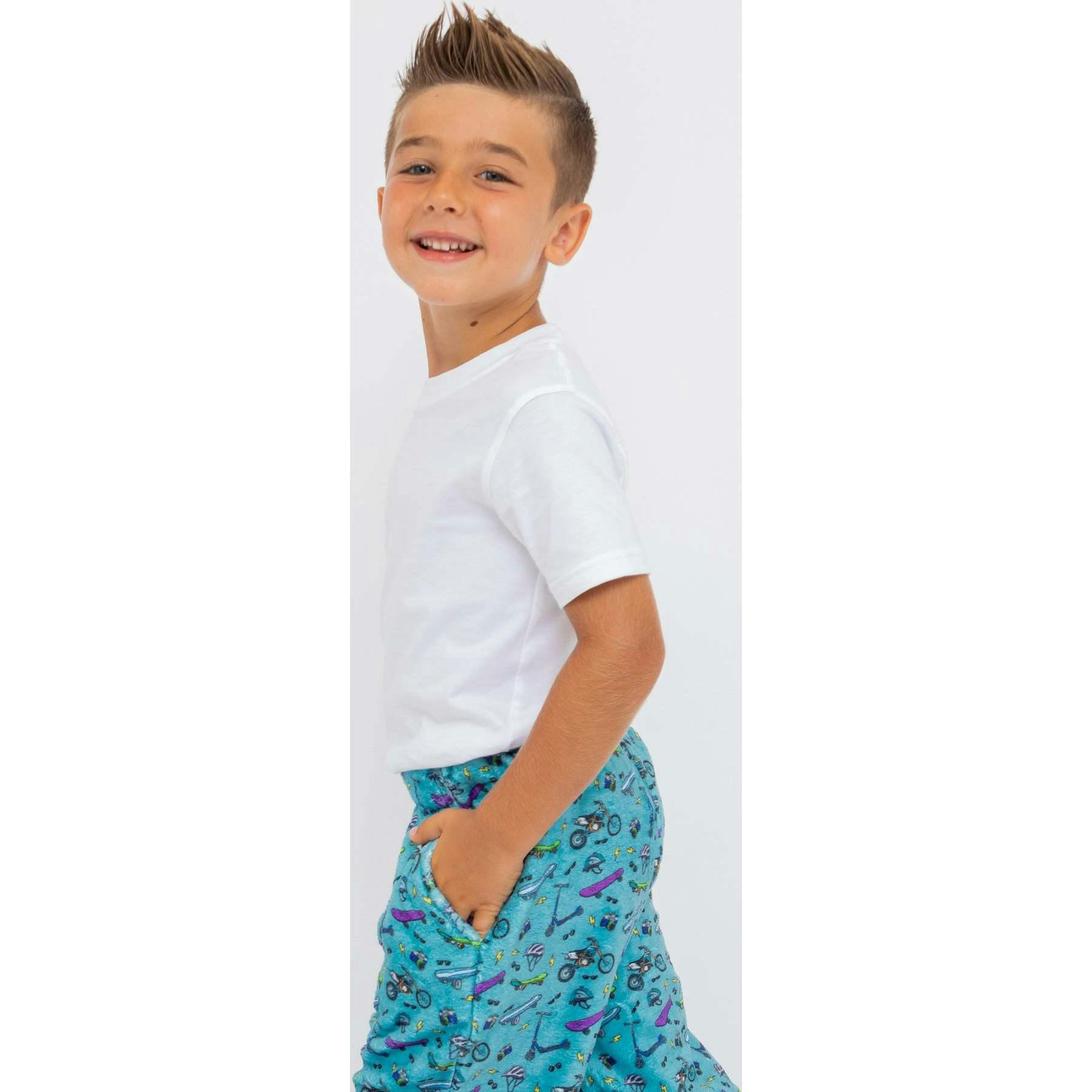 Boy's Bike and Skate Plush Loungewear Pant