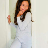 Cloud Grey Bamboo Kids Pajamas