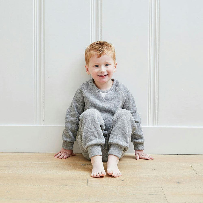 Heathered Vintage Sherpa Sweatshirt and Sweatpant Set
