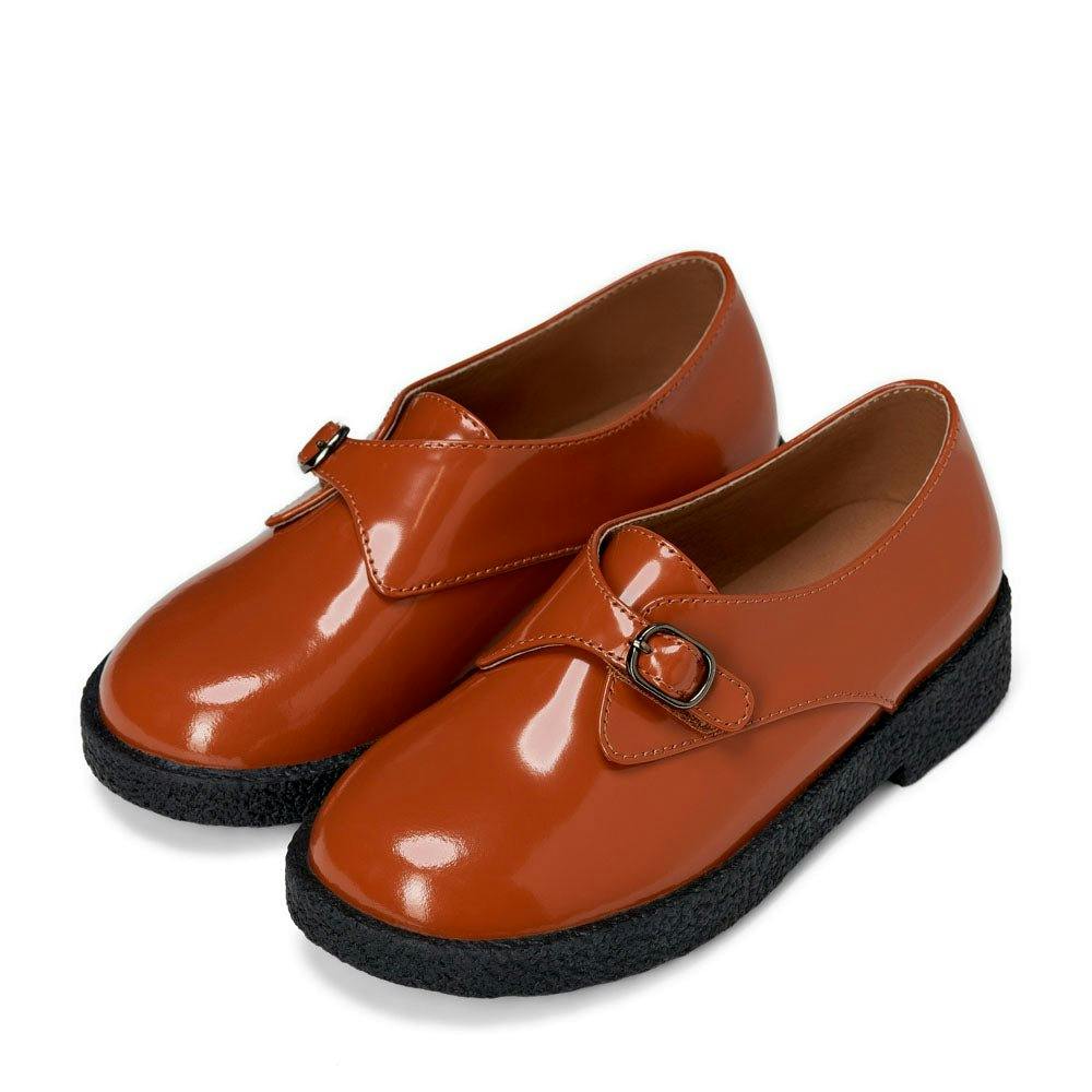 Astrid Buckle Strap Rubber Sole Brogues Shoes