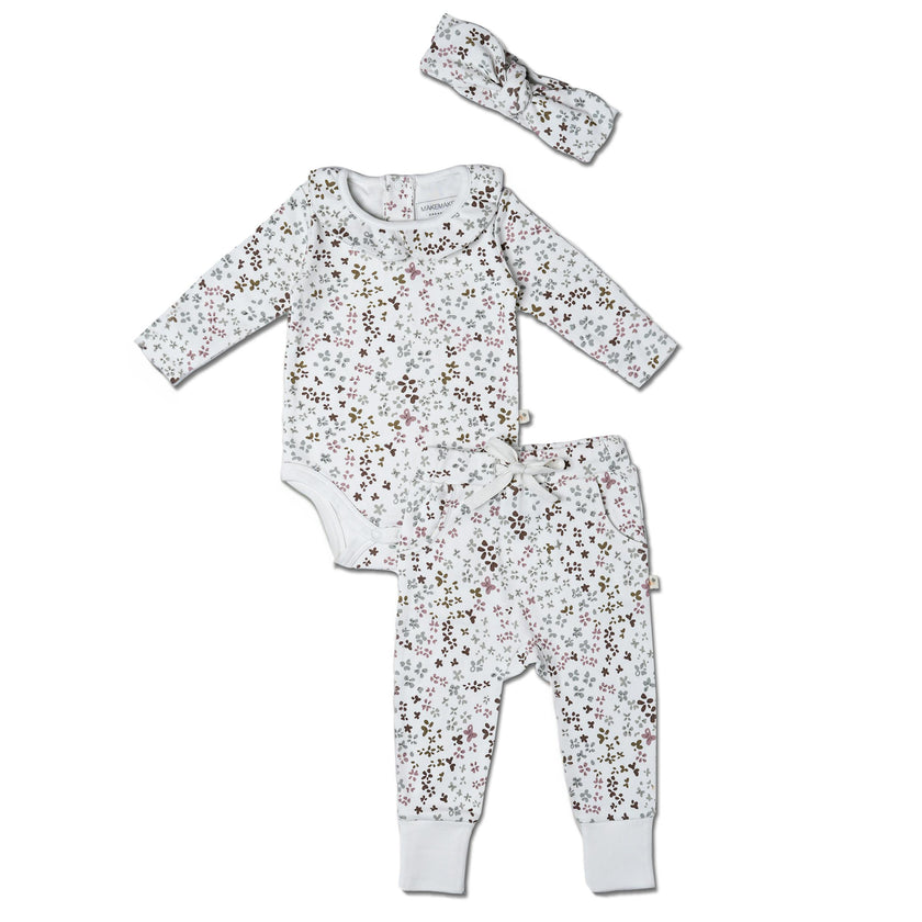 Organic Ruffle Onesie & Pants Set