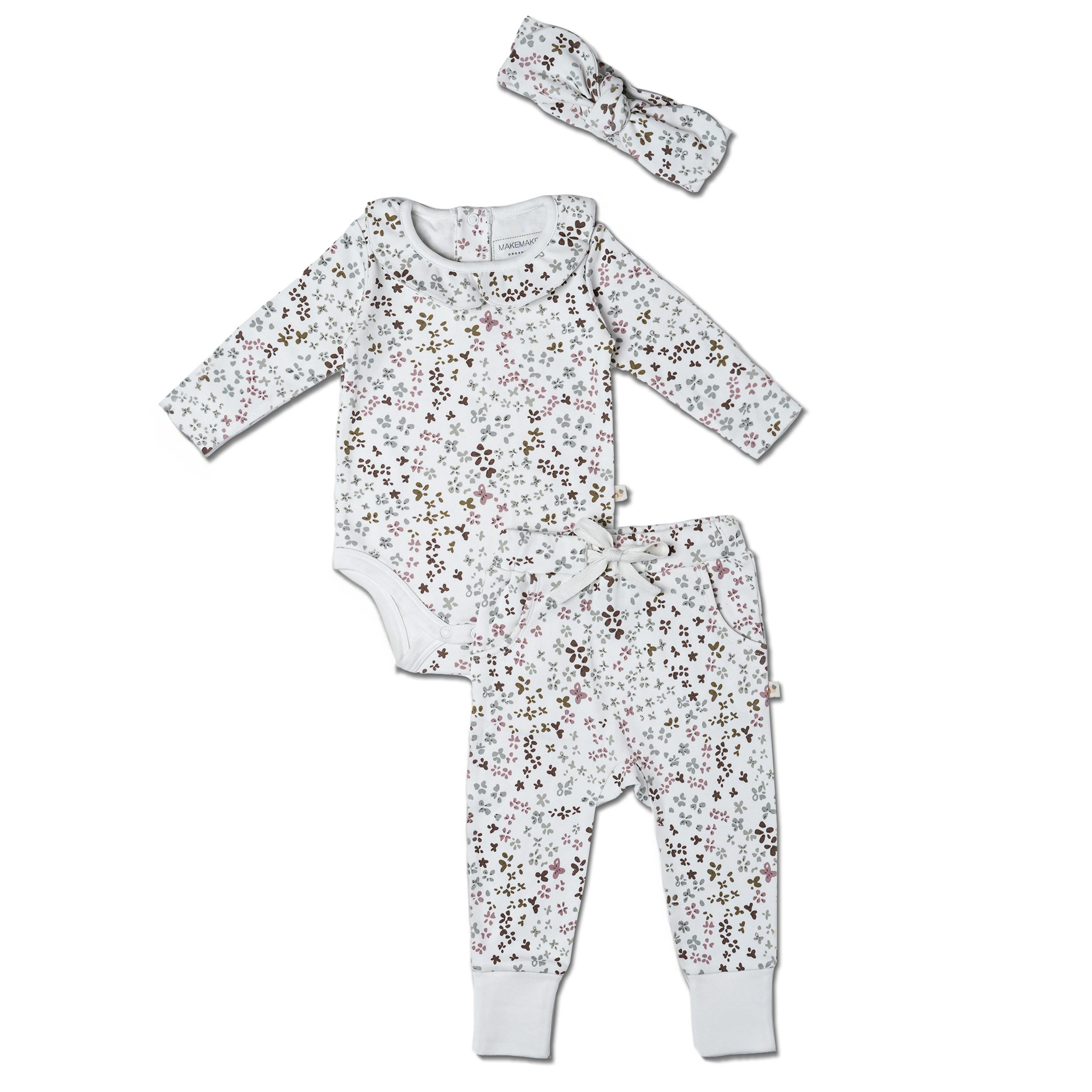 Organic Ruffle Onesie & Pants Set