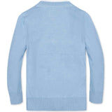 Organic Long Sleeve Tipped Cardigan Sweater, Blue
