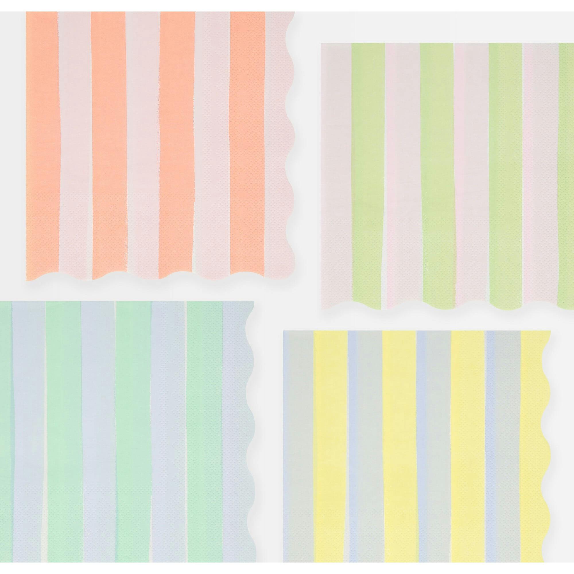Pastel Stripe Large Napkins