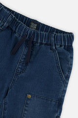 French Terry Denim Pants Navy Blue