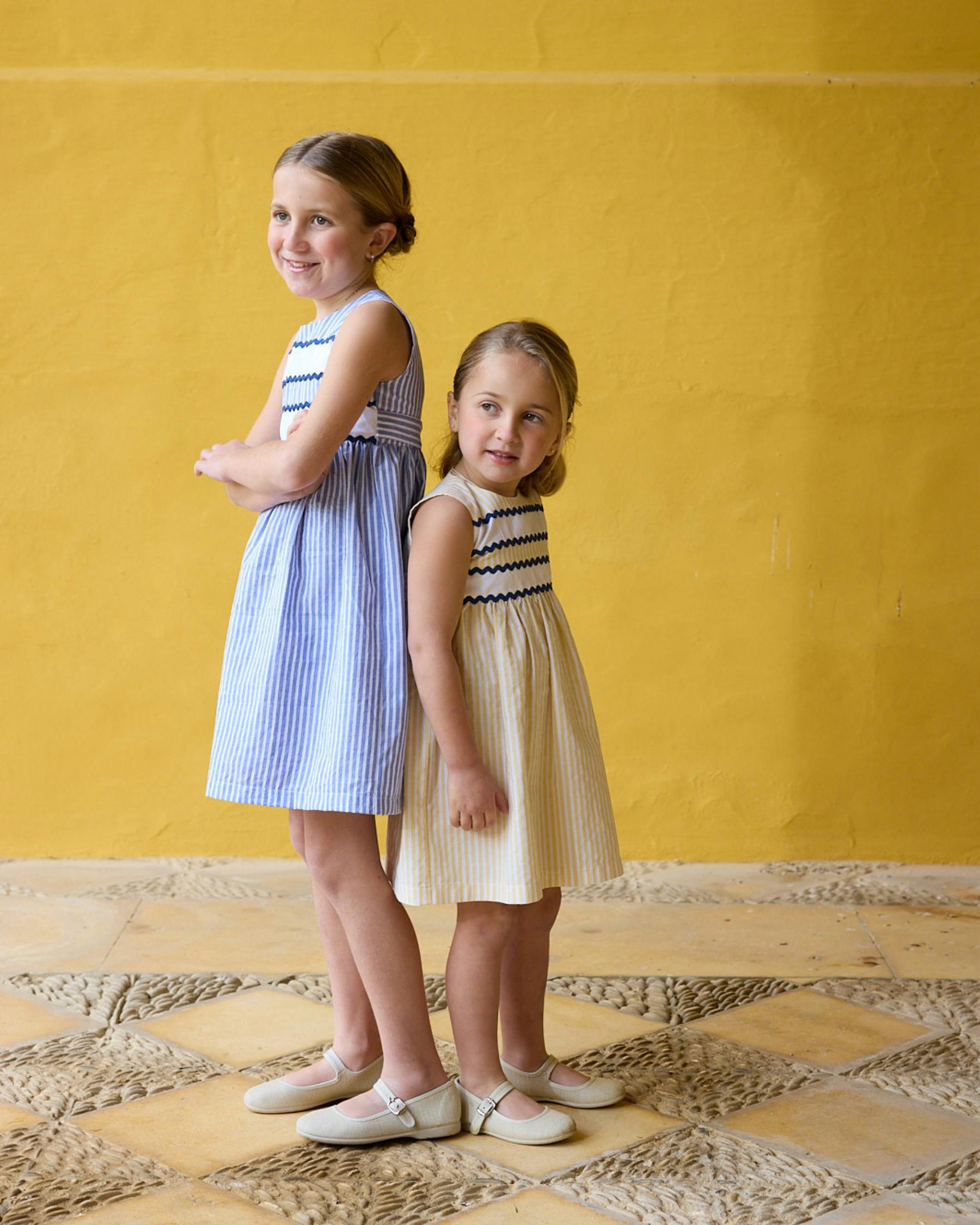 Miel Dress Blue Stripe Seersucker