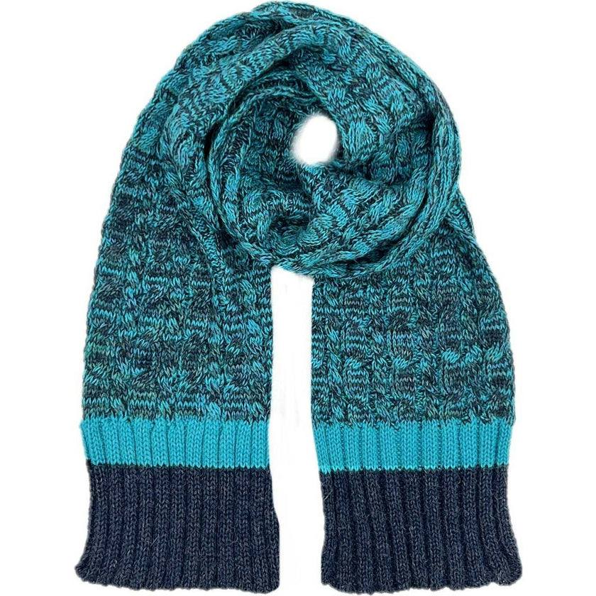 Kids Braided Rib Trim Scarf