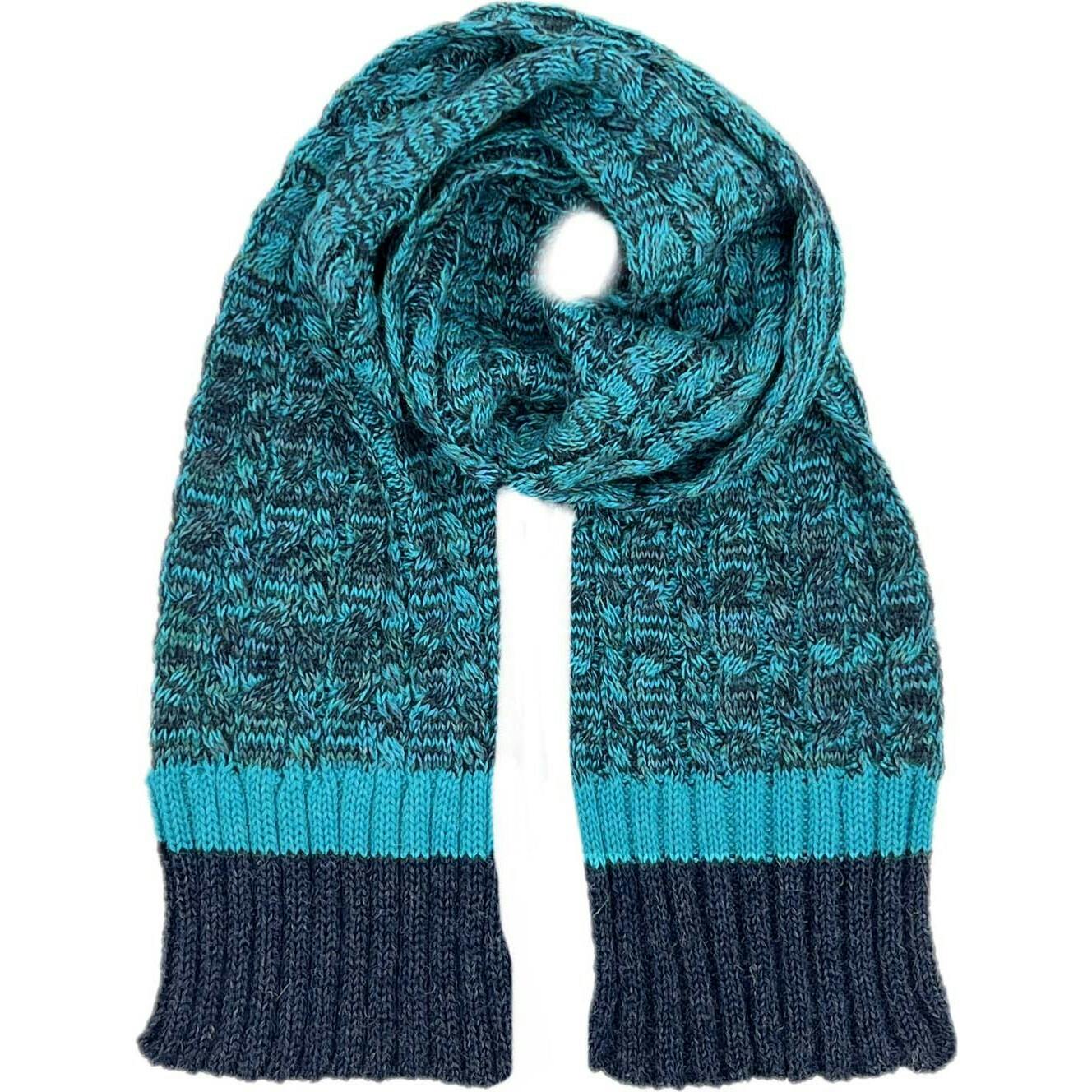 Kids Braided Rib Trim Scarf