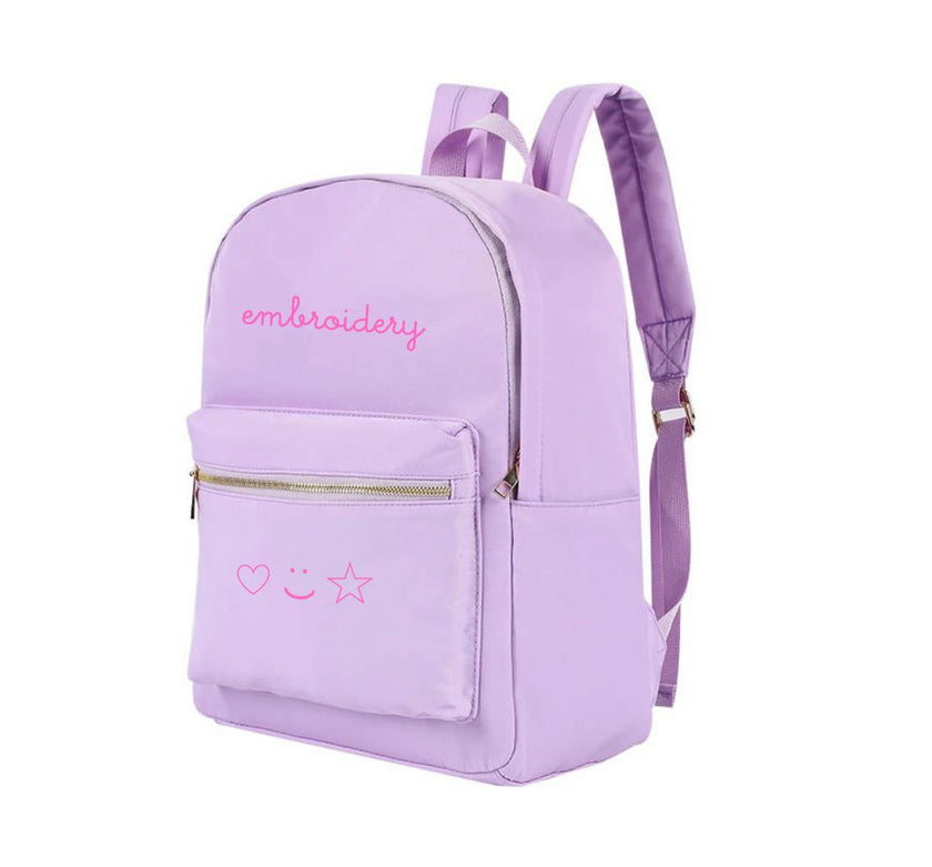 Classic Nylon Backpack – Custom Embroidered Script