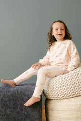 Organic Cotton Waffle Long Sleeve Tee in Birds