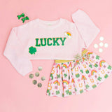 Green Glitter Bow Clip Set