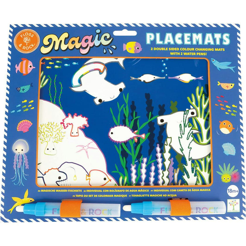Magic Color Changing Water Placemats Set - Ocean