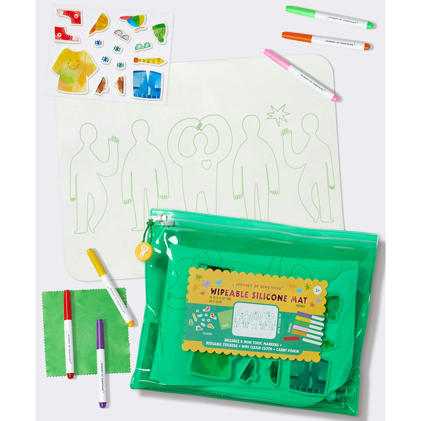 Wipeable Silicone Mat - Friends