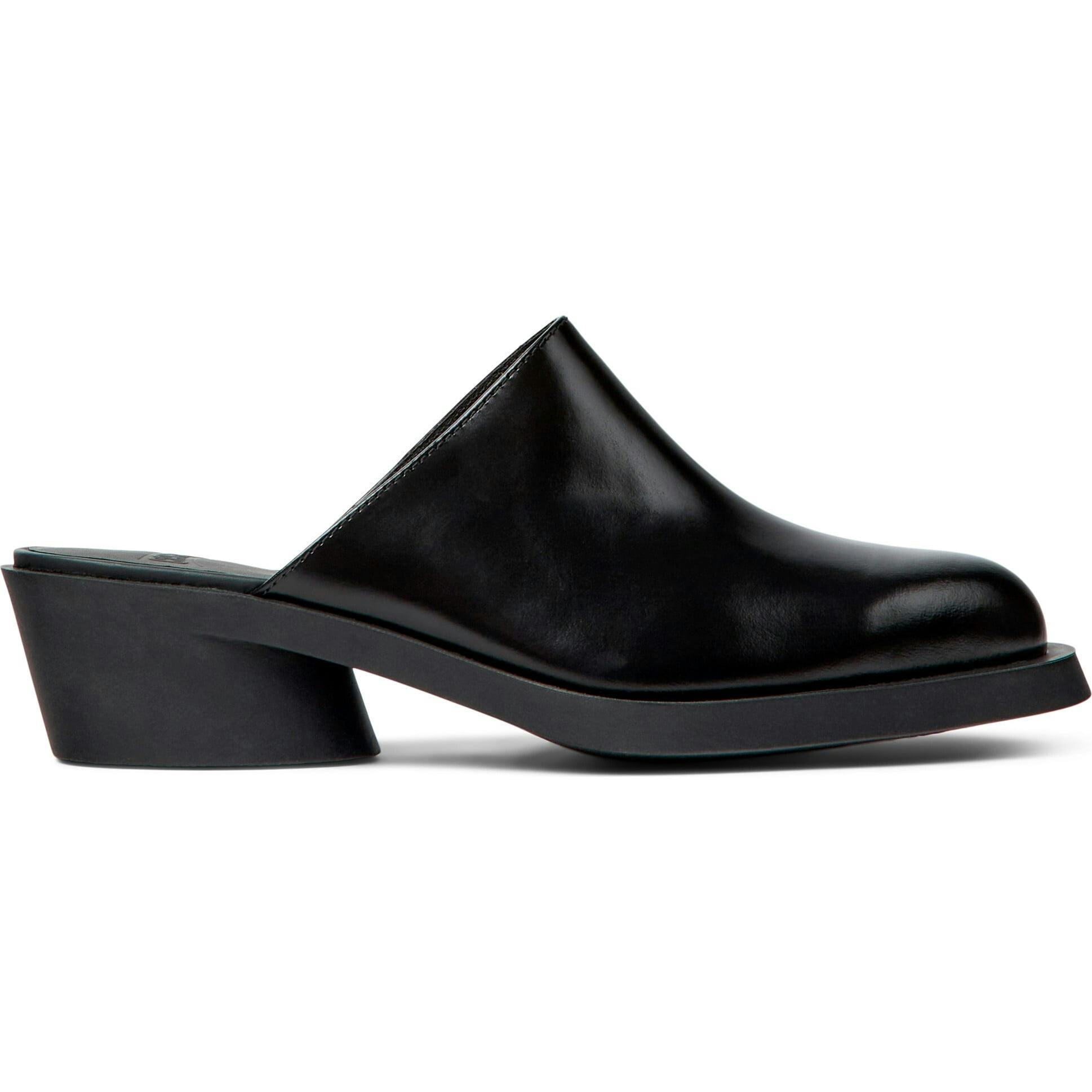 Women's Bonnie Leather Mules, Black