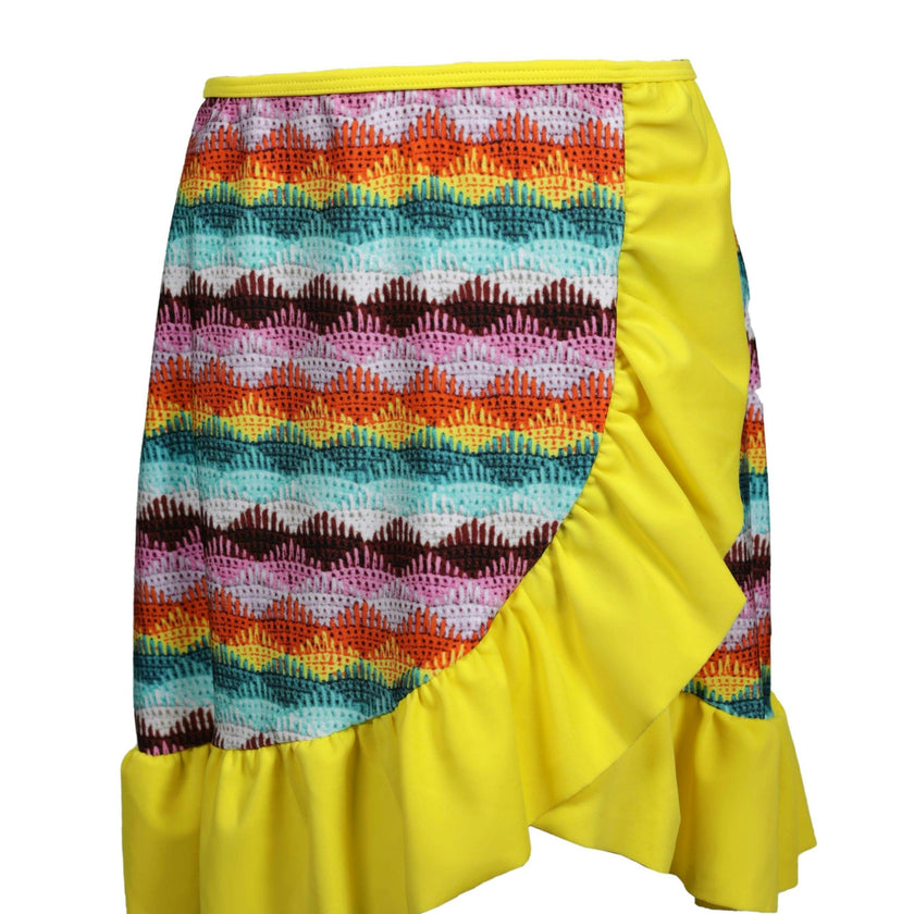 Caroline Ruffle Hem Wrap Skirt