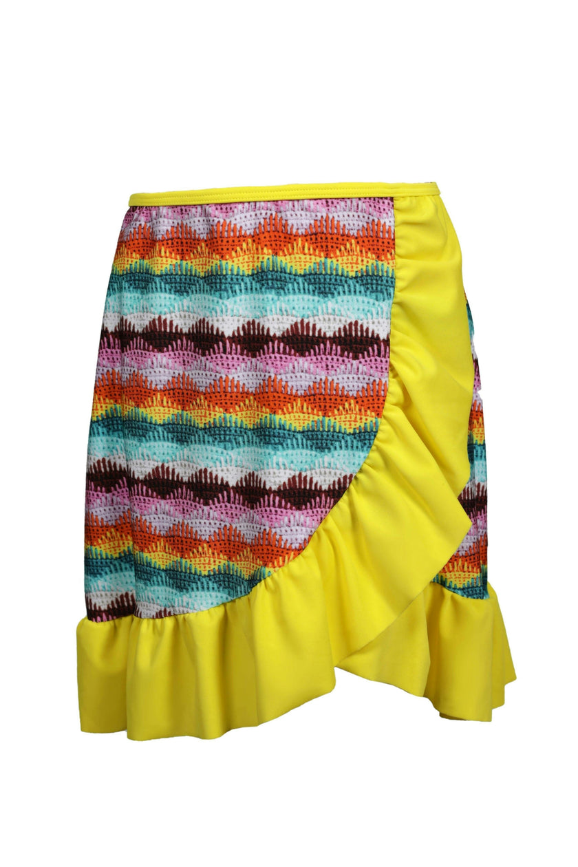 Caroline Ruffle Hem Wrap Skirt