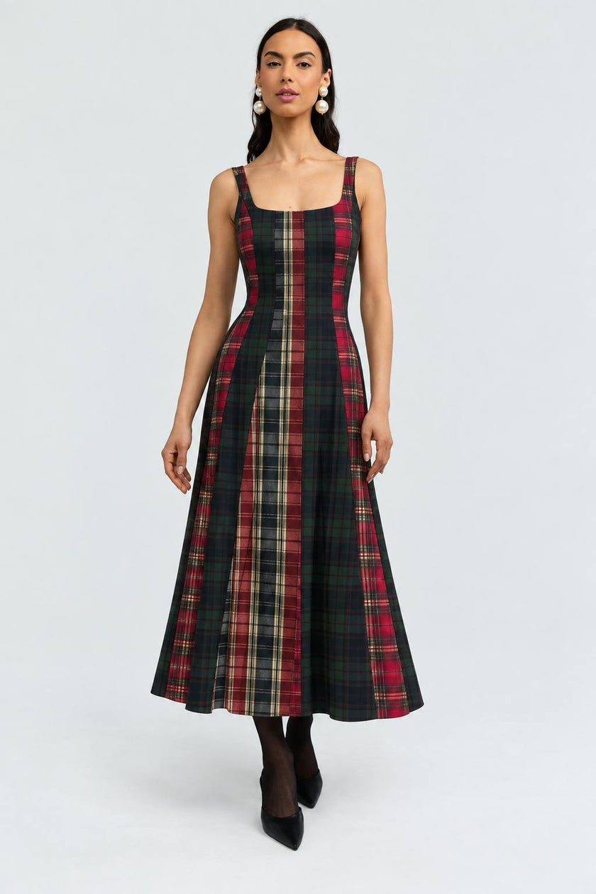 Banks Dress - Combined Plaid
